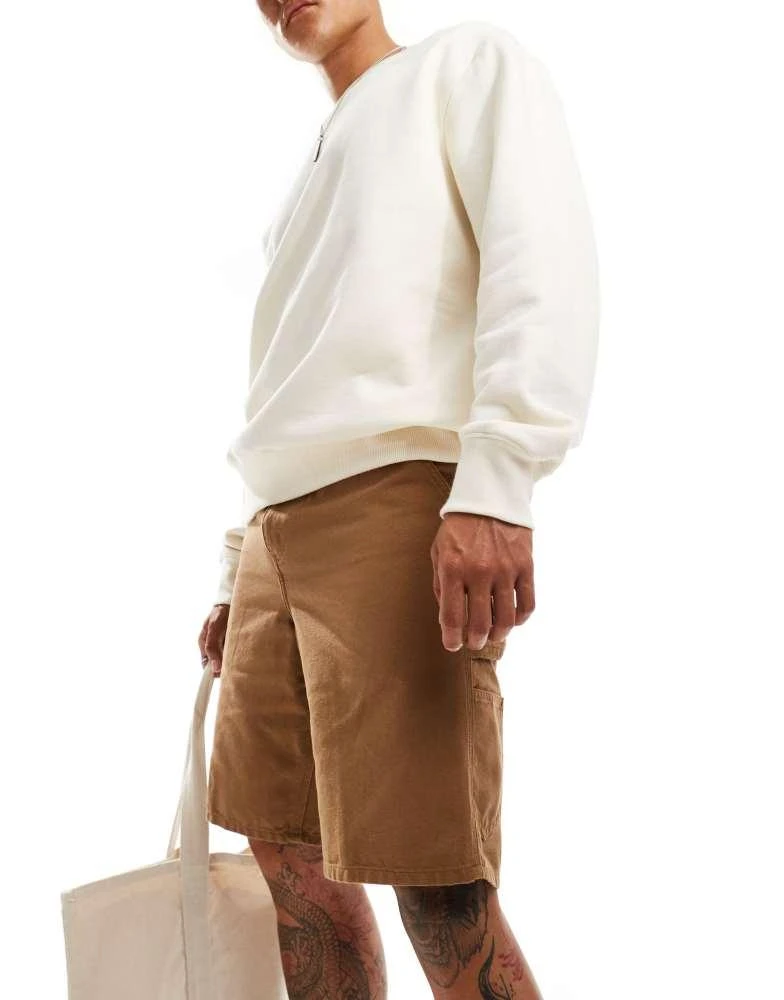 Carhartt WIP Carhartt WIP single knee carpenter jort in brown 2