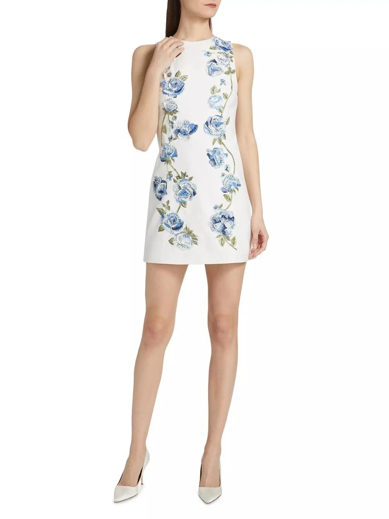 Alice + Olivia Clyde Embellished Floral Shift Minidress 2