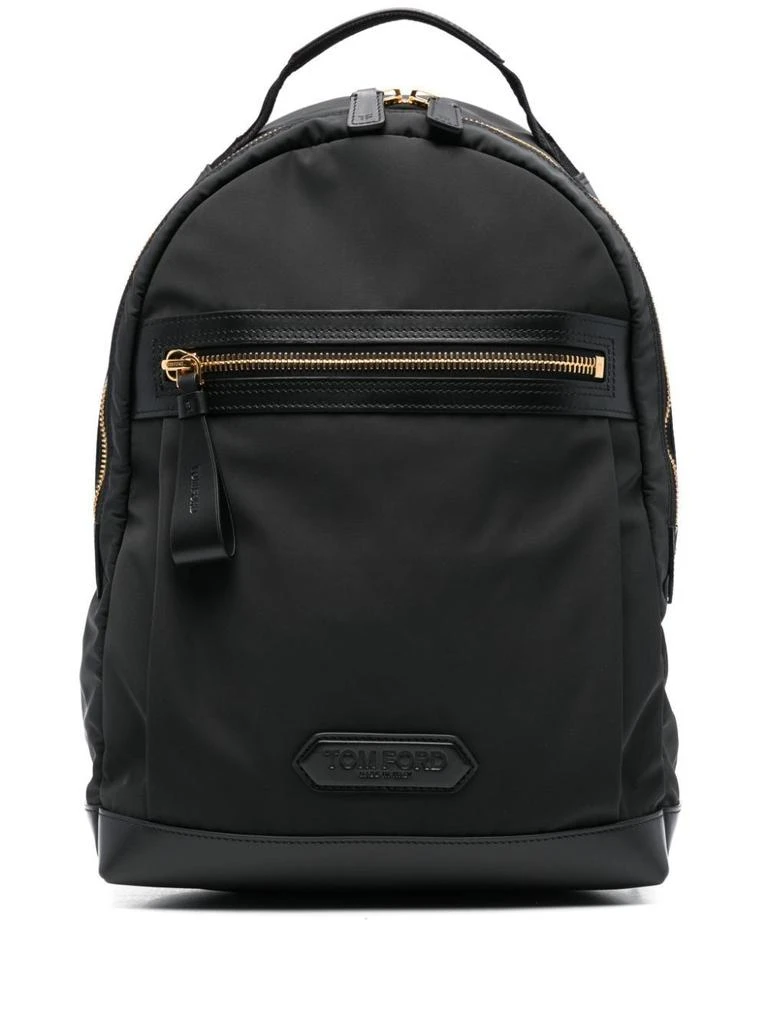 Tom Ford LEATHER DETAILED NYLON BACKPACK 1