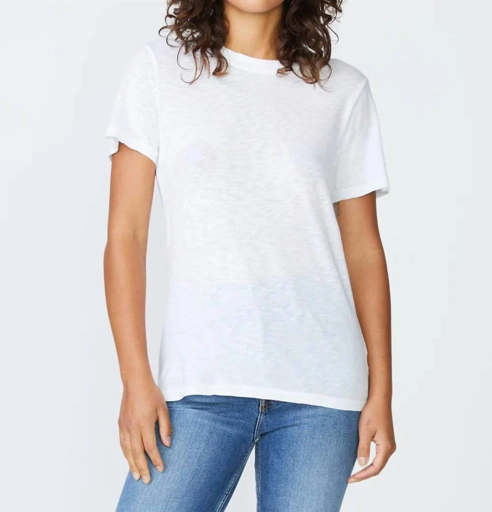 Stateside Supima Slub Jersey Short Sleeve Tee In White 1