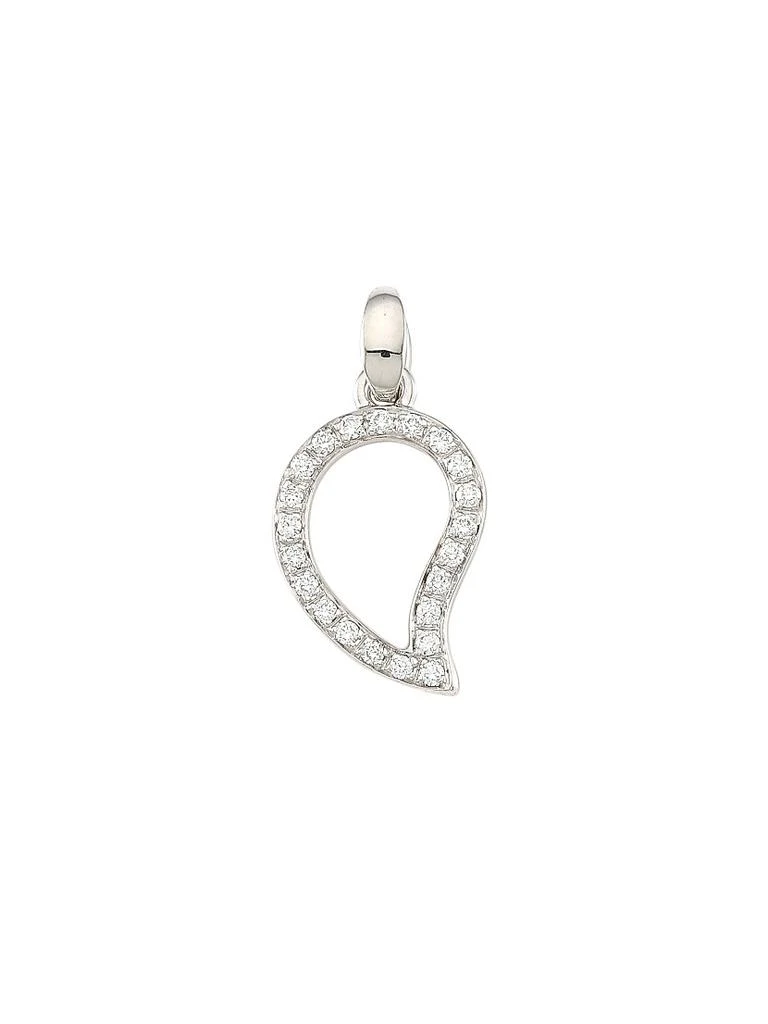 Tamara Comolli Signature Wave 18K White Gold & Diamond Pavé Small Pendant 1