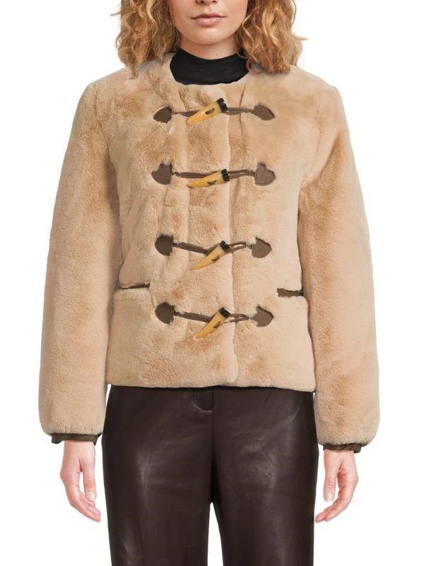 Saks Fifth Avenue Faux Fur Coat 1