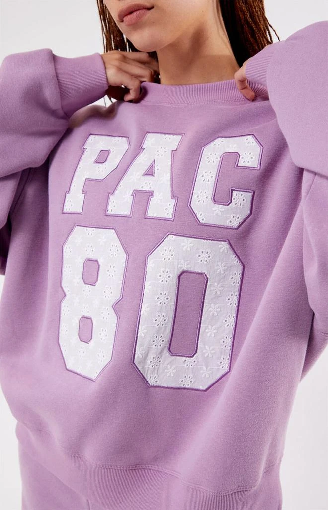 PacSun Pac 1980 Eyelet Crew Neck Sweatshirt 2