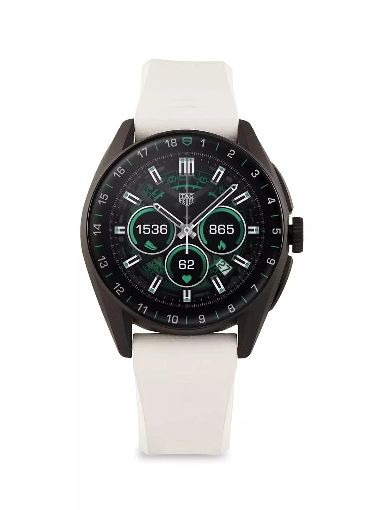 TAG Heuer Connected Golf Edition Titanium &amp; Rubber Smartwatch 1