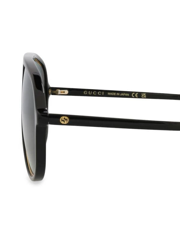 Gucci 57MM Aviator Sunglasses 4