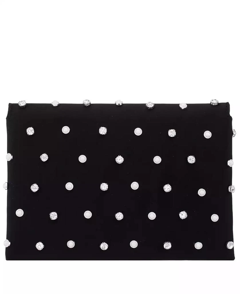 Nina Imitation Pearl/Crystal Adorned Square Envelope Clutch 3