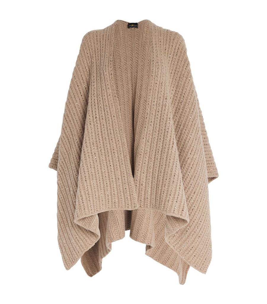 William Sharp Cashmere Crystal-Embellished Cape