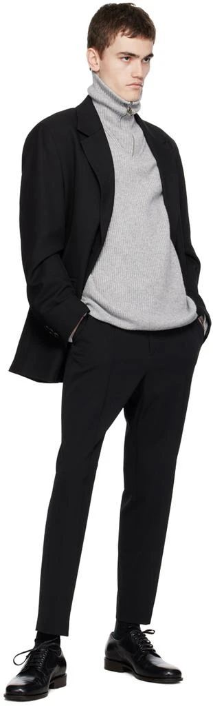 Solid Homme Gray Half-Zip Sweater 4