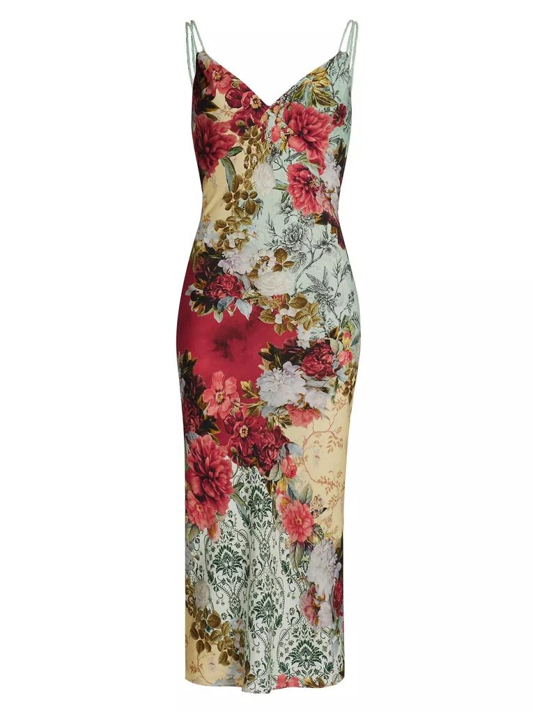 Alice + Olivia Kiro Crepe V-Neck Slipdress 1