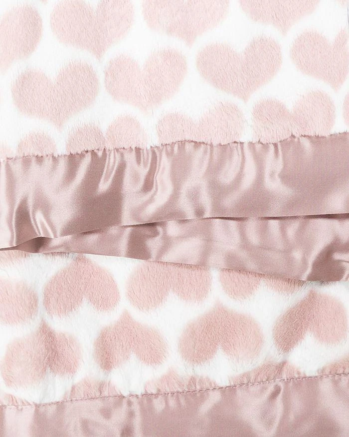 Little Giraffe Luxe™ Faux Fur Heart Army Blanket - Baby 3