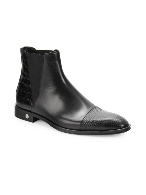 cavalli CLASS Animal Embossed Leather Chelsea Boots 2