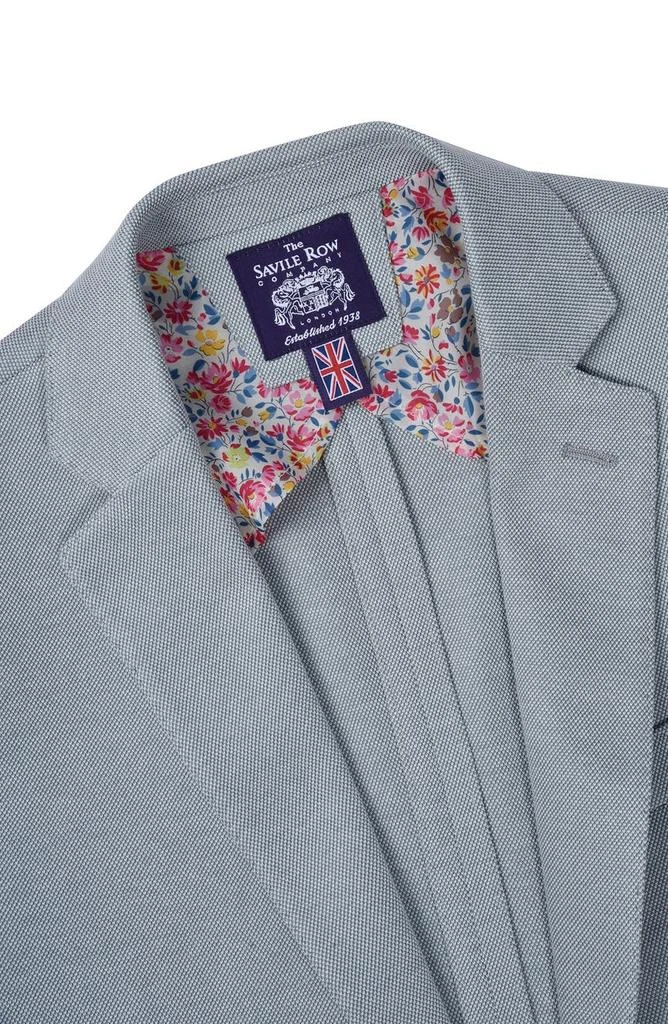 SAVILE ROW CO Green Knit Blazer 4