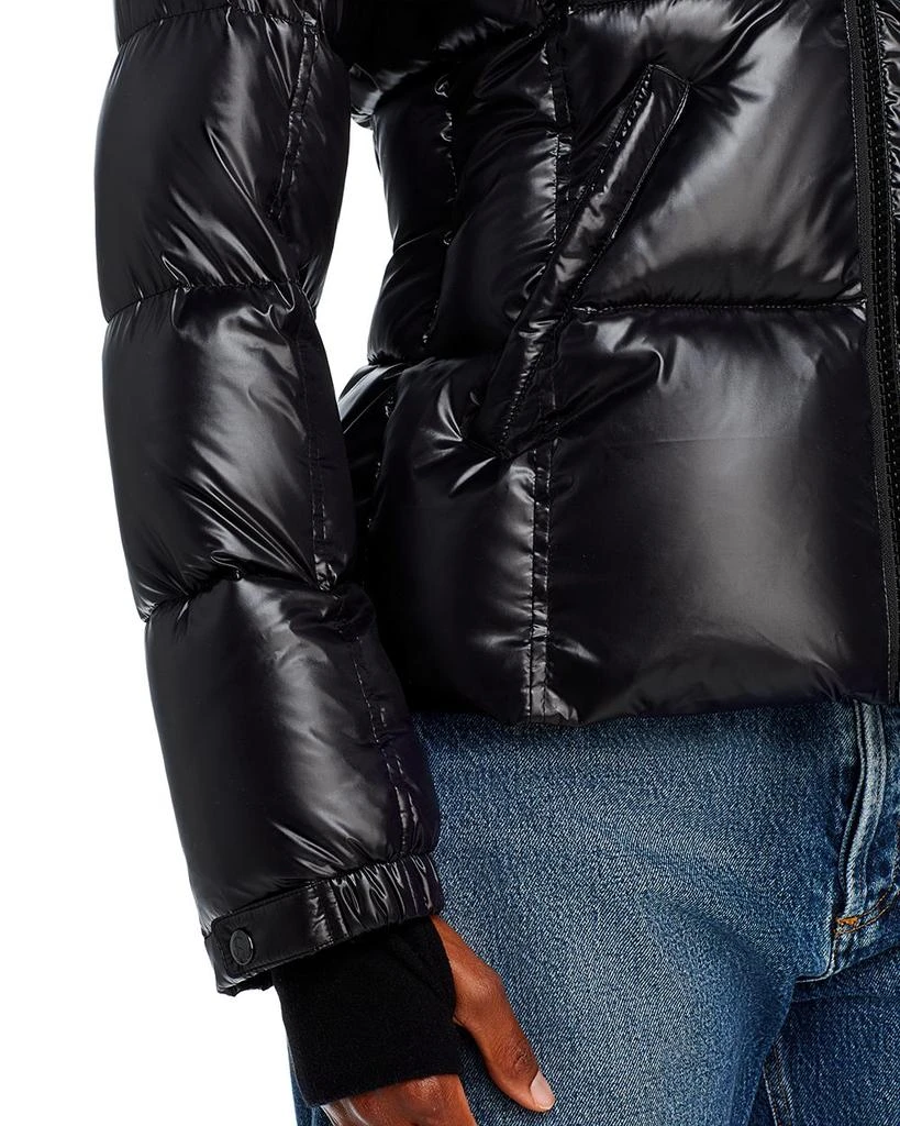 AQUA Faux Fur Trim Gloss Puffer Jacket - Exclusive 6