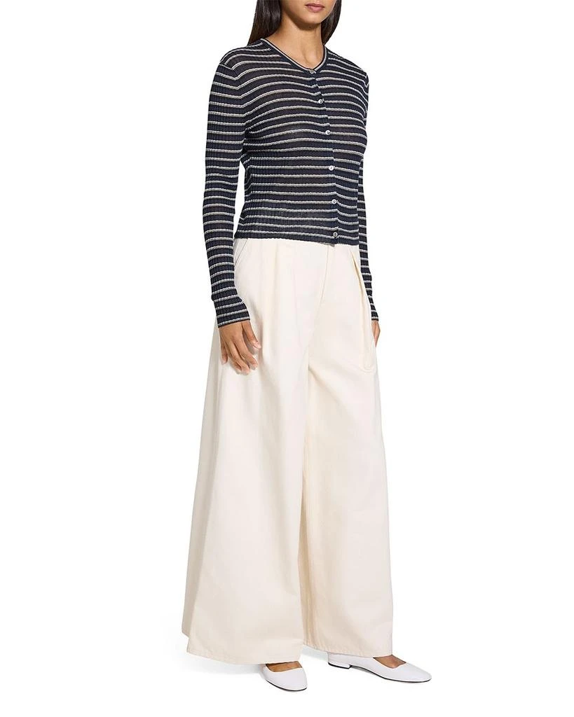 Theory Cropped Cardigan in Linen-Blend 6