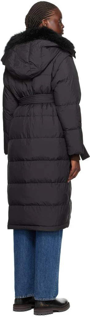 Yves Salomon Black Belted Down Coat 3