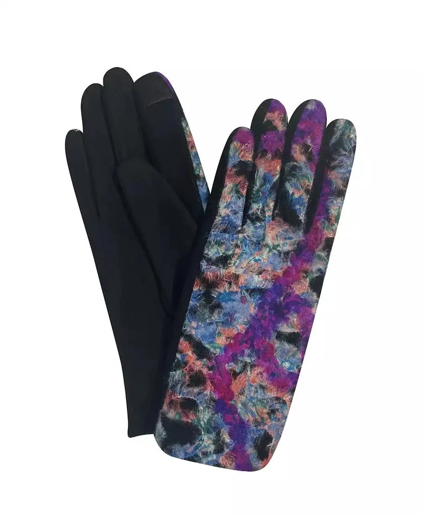 MARCUS ADLER Women's Swirl Print Jersey Touchscreen Glove 1