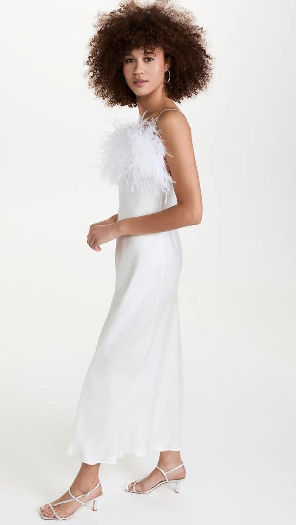 Sleeper Boheme Slip Dress with Feathers 3