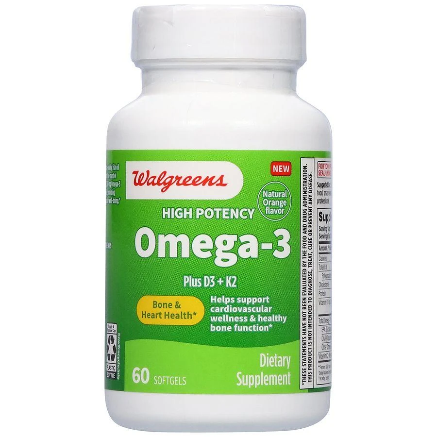 Walgreens Omega-3 Plus D3 + K2 Softgels 6