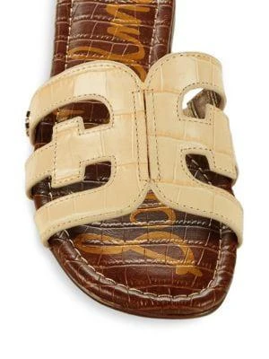 Sam Edelman Bay Croc-Embossed Leather Slides 5
