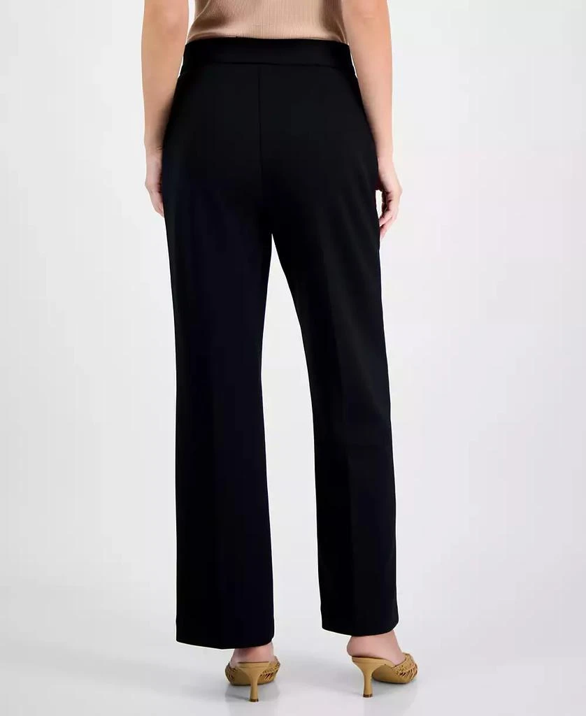 Tahari Women
s Solid-Color Twill Crepe Wide-Leg Pants 4