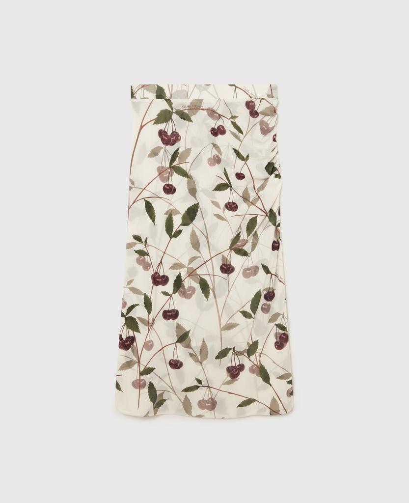Stella McCartney Stella McCartney - Cherry Print Midi Skirt, Woman, Cream, Size: M