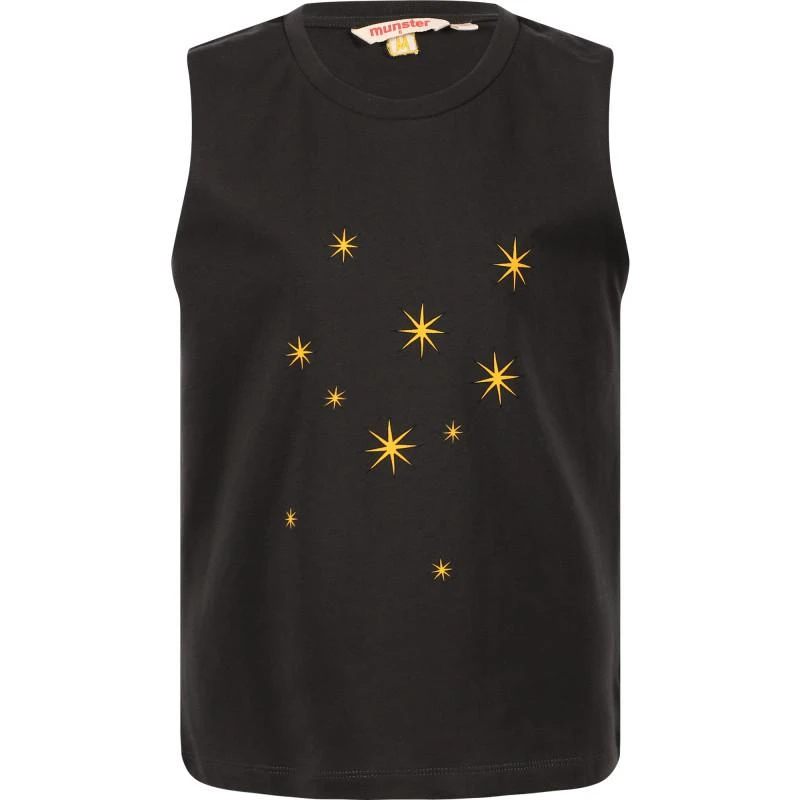 Munster Stars print sleeveless top in black 1