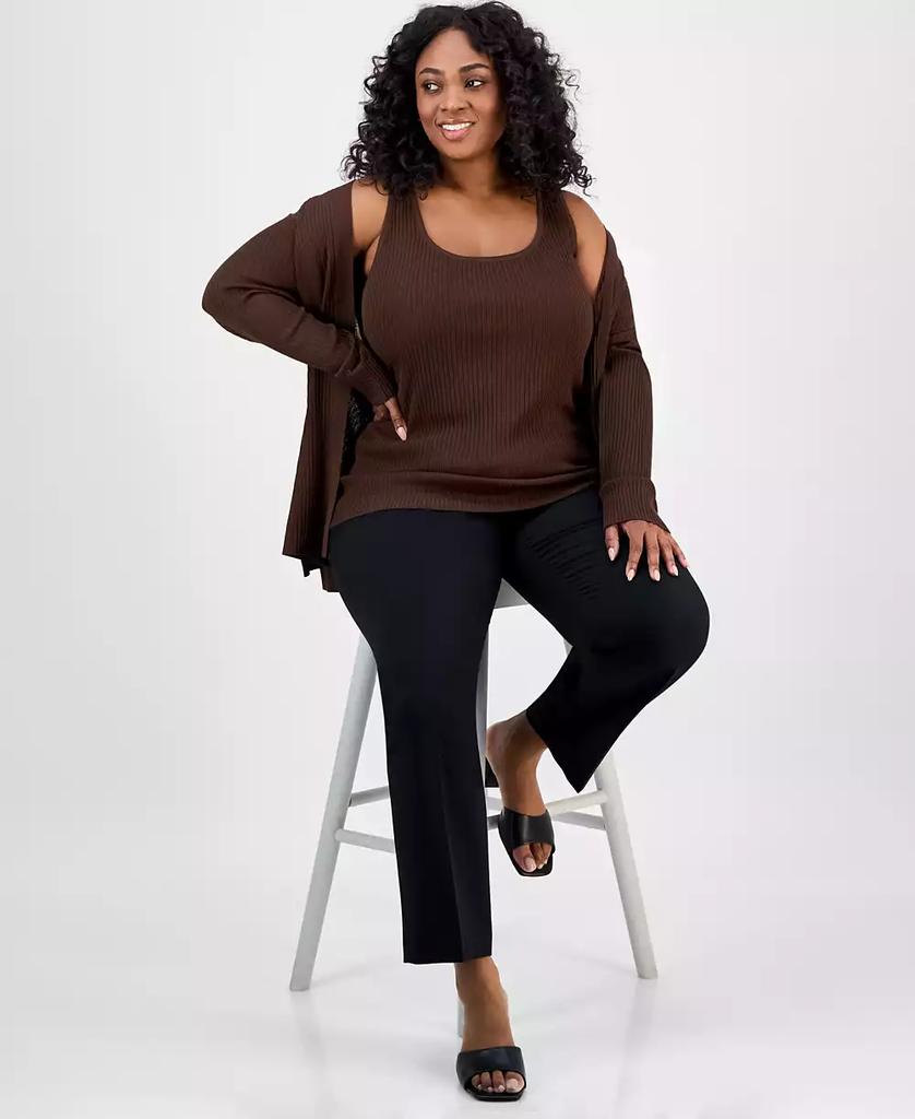 JONES NEW YORK Plus Size Sutton Ribbed-Knit Tank Top