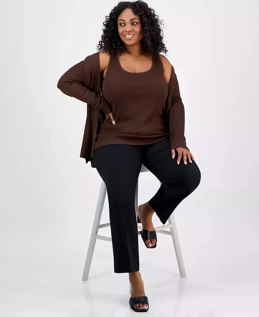 JONES NEW YORK Plus Size Sutton Ribbed-Knit Tank Top 2