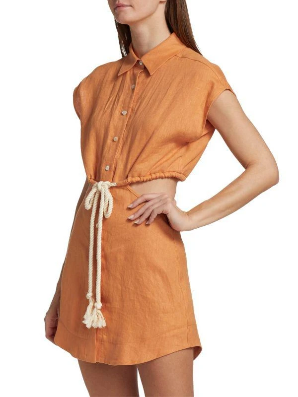 Hevron Simona Drawstring Cut Out Minidress 3