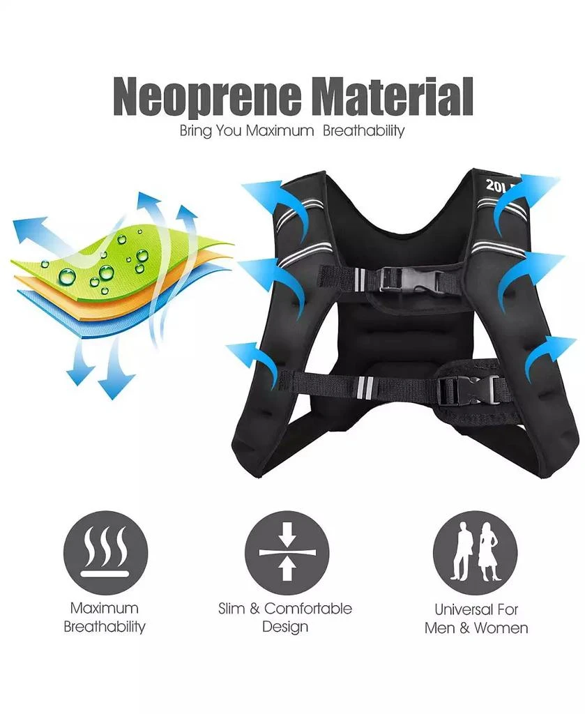Mecale Training Weight Vest Workout Equipment with Adjustable Buckles and Mesh Bag 7