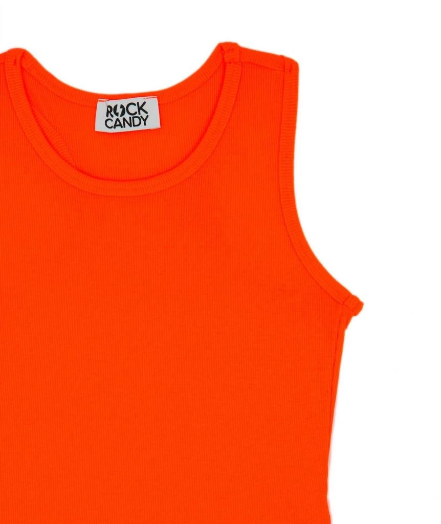 Rock & Candy Girls Neon Ribbed Tank In Orange 3