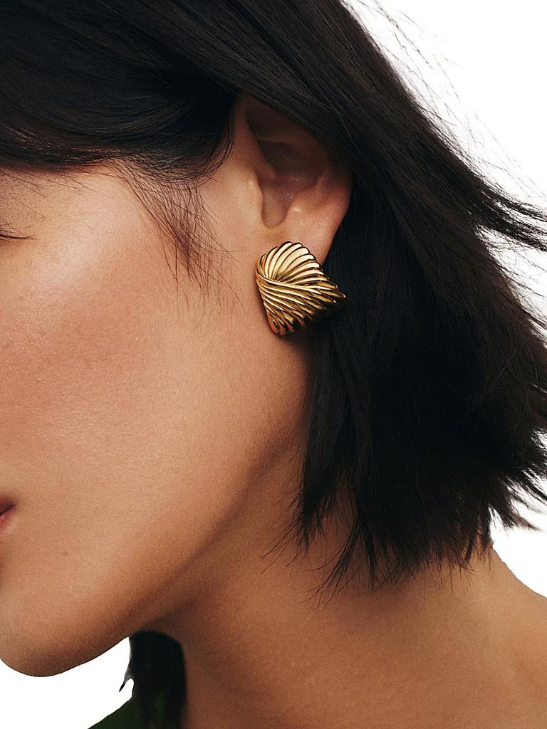 Missoma 18K-Gold-Plated Ridged Stud Earrings