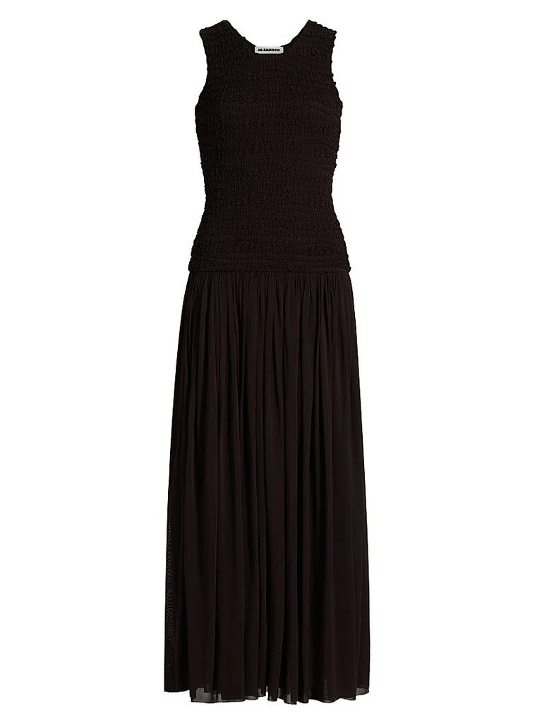 Smocked Drop-Waist Maxi Dress  On Sale Now with Up to 71% Off | Discover  Exclusive Deals & Savings at BeyondStyle  Authentic Jil Sander  women's|Women's|women's apparel|crewneck|a-line|dresses|sleeveless|premier|solid|floor-length|pleated  with Limited ...