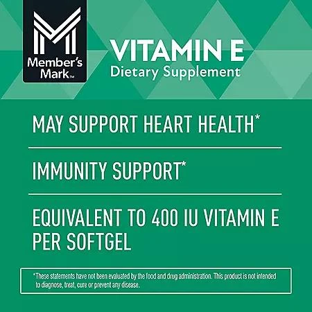 Member's Mark Member's Mark Vitamin E Softgels, 180 mg, 500 ct. 4