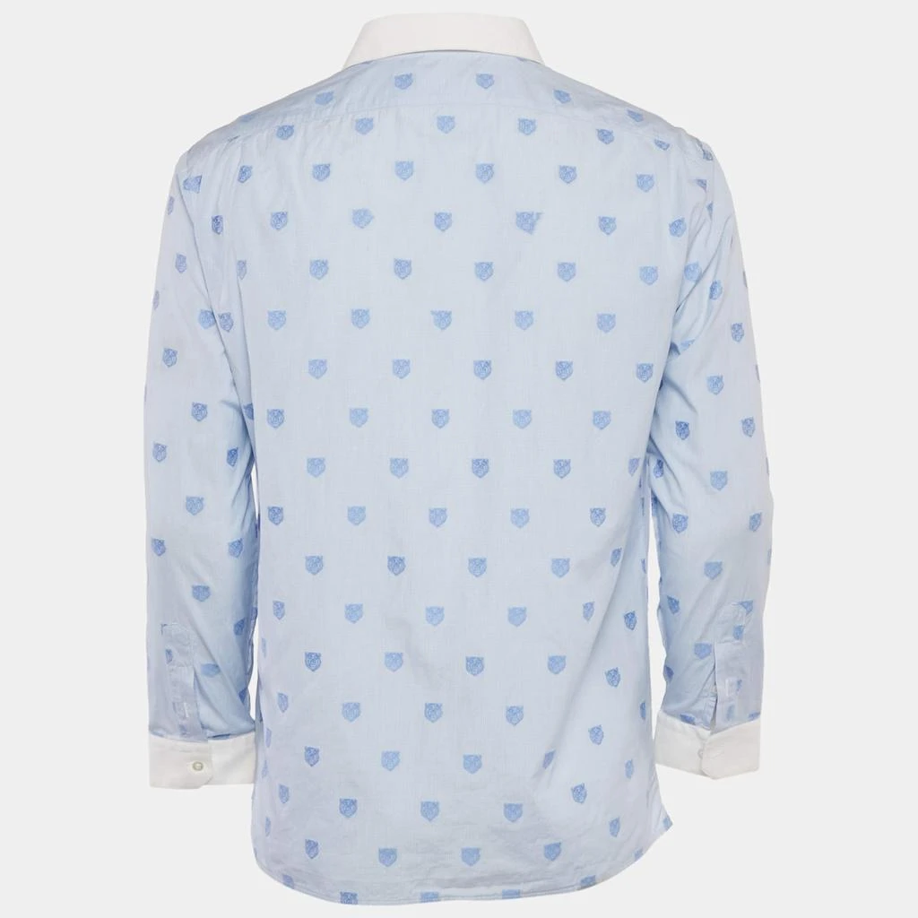 Gucci Gucci Blue Checks Cotton Tiger Head Embroidered Cambridge Shirt XL 2