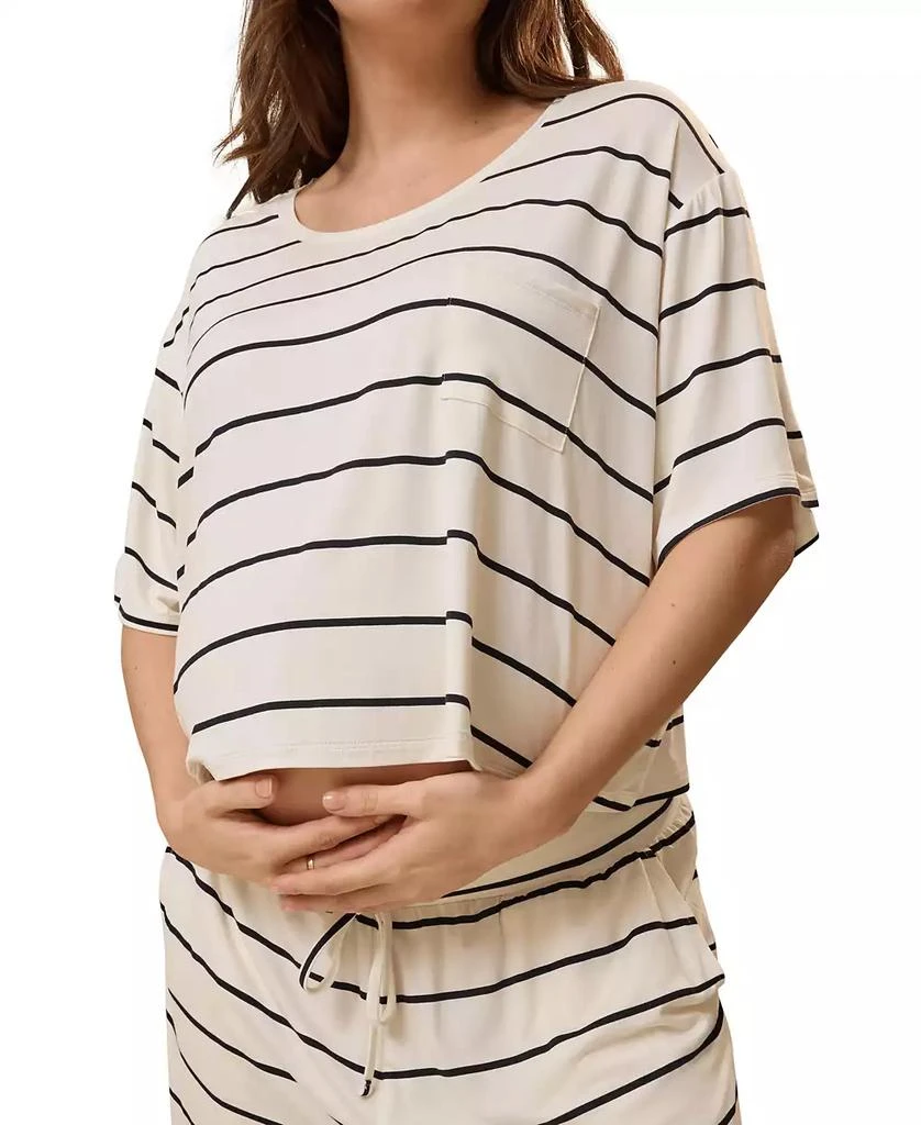 Kindred Bravely Maternity Aria Casual Short Sleeve Cropped Top Limited Edition Color
