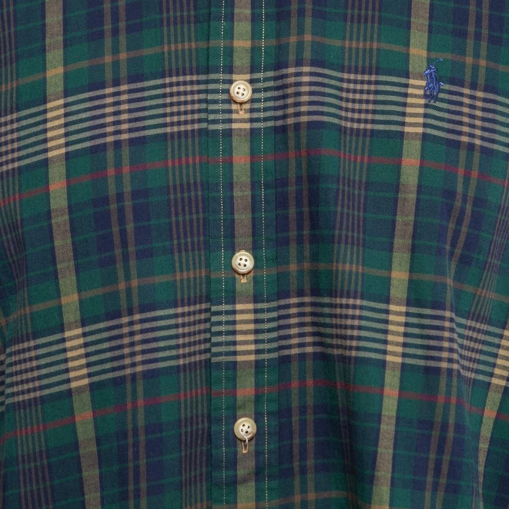 Ralph Lauren Polo Ralph Lauren Green/Navy Blue Plaid Cotton Button Front Full Sleeve Shirt M 3