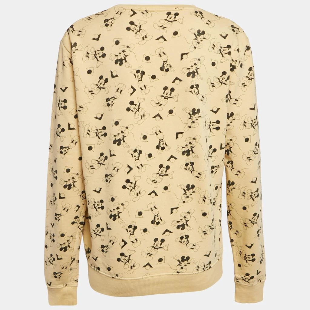 Yves Saint Laurent Saint Laurent Paris x Disney Yellow Mickey Mouse Print Cotton Knit Sweater XS 2