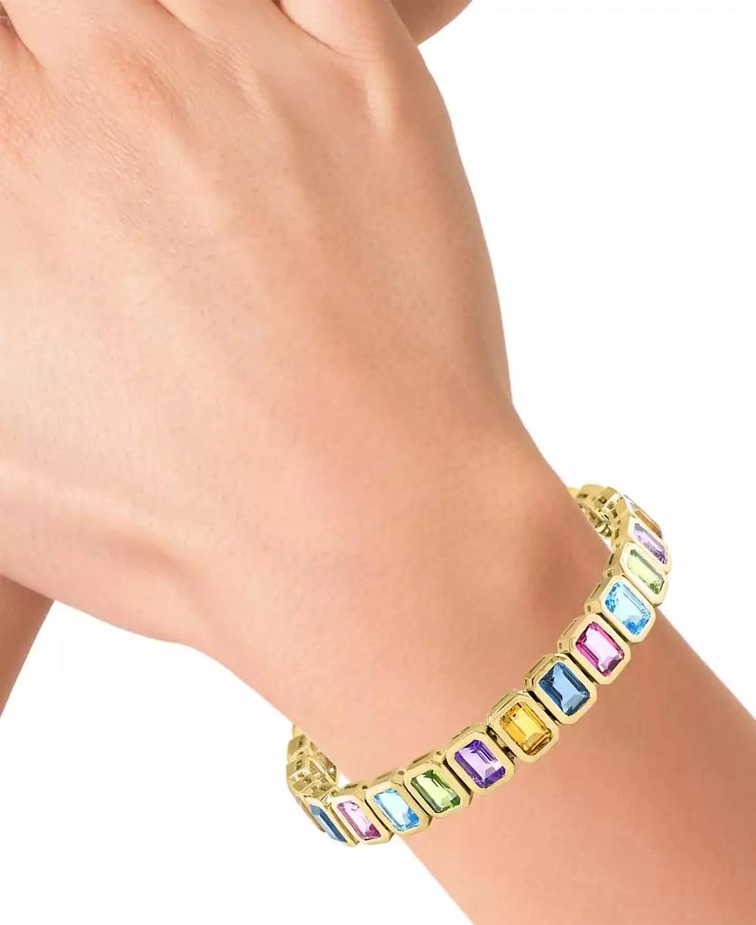 Effy EFFY® Multi-Gemstone Flex Bracelet (25-1/2 ct. t.w.) in 14k Yellow Gold-Plated Sterling Silver 2