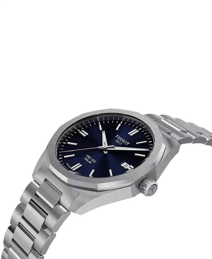 Tissot Men's Swiss PRC 100 Solar Quartz Stainless Steel Bracelet Watch 39mm 4
