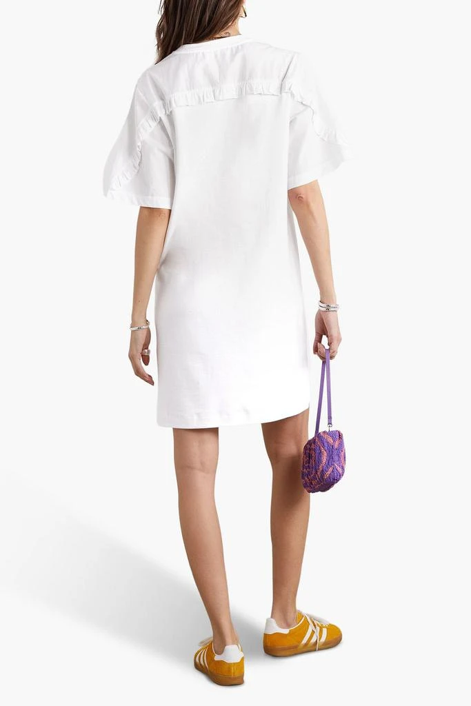 SEE BY CHLOÉ Poplin-paneled ruffled cotton-jersey mini dress 3