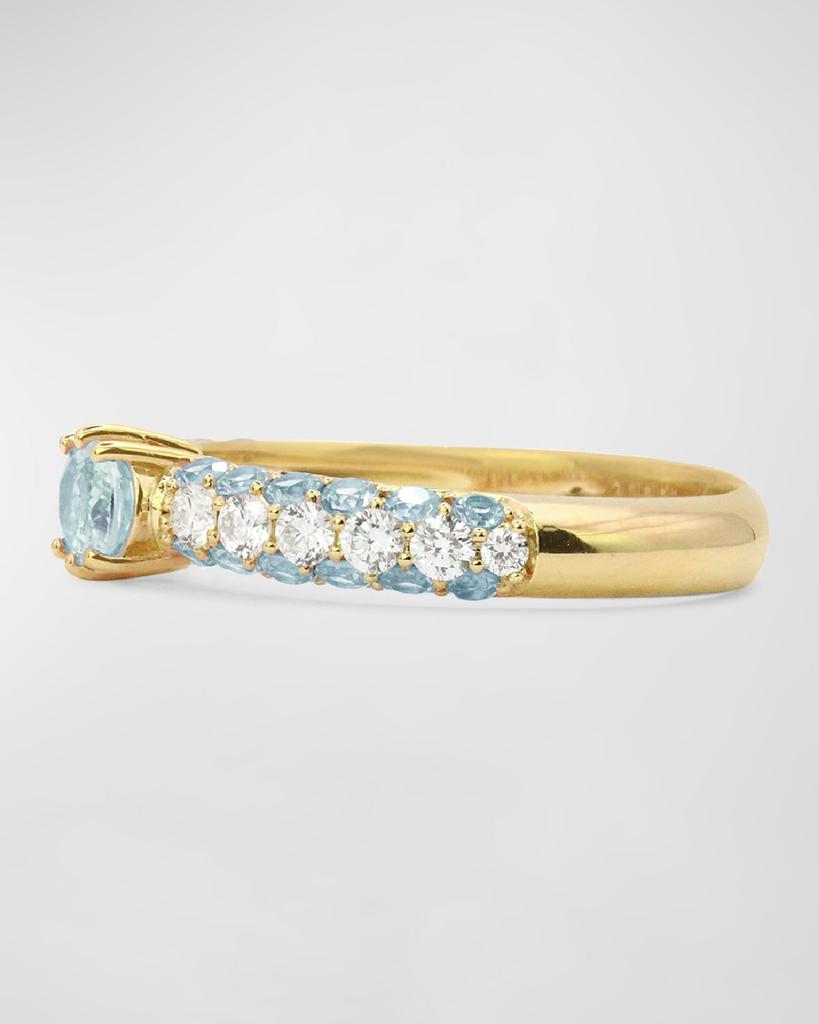 Stevie Wren 18K Yellow Gold Cirq Ring with Round and Oval Stones