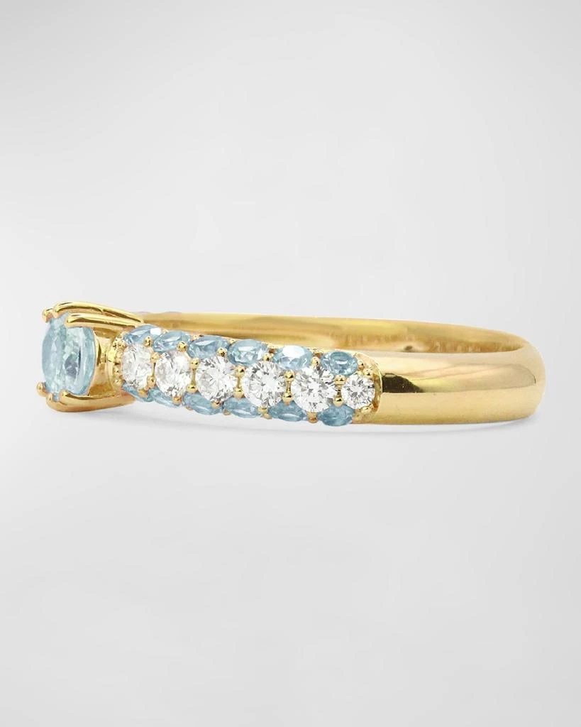 Stevie Wren 18K Yellow Gold Cirq Ring with Round and Oval Stones 2