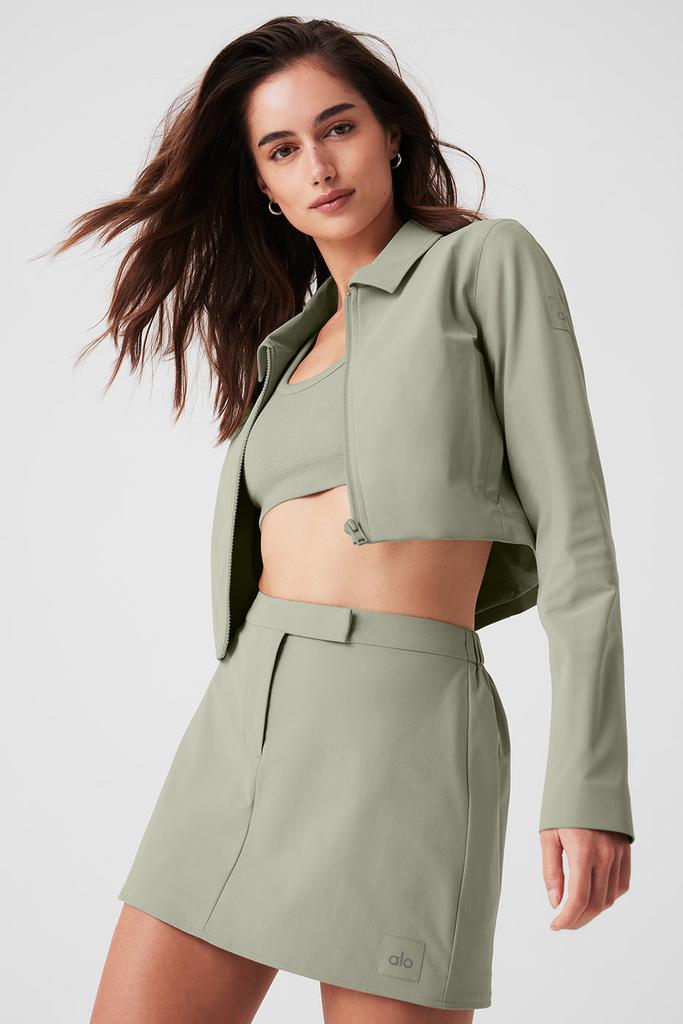 Alo Cropped High Speed Jacket - Limestone - Jackets - Free