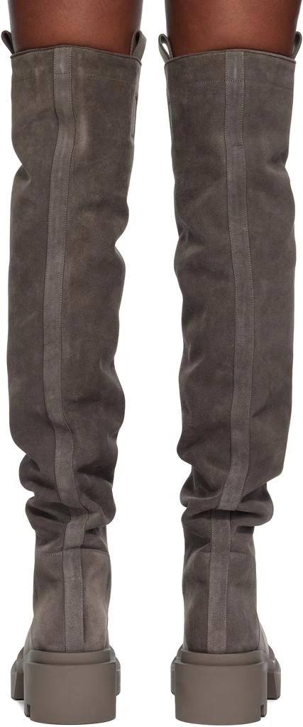 Rick Owens Gray Concordians Wader Bogun Tall Boots 2