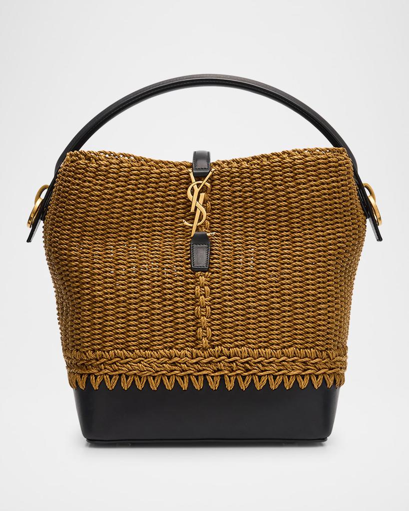 【関税&送料込】Saint Laurent Le 37 Bag LE 37 in woven raffia and vegetable-tanned leather | Saint