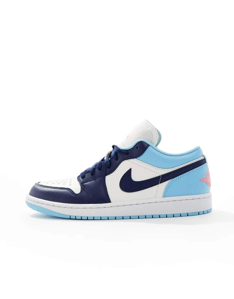 Jordan Nike Air Jordan 1 Low trainers in light blue, white and black 2