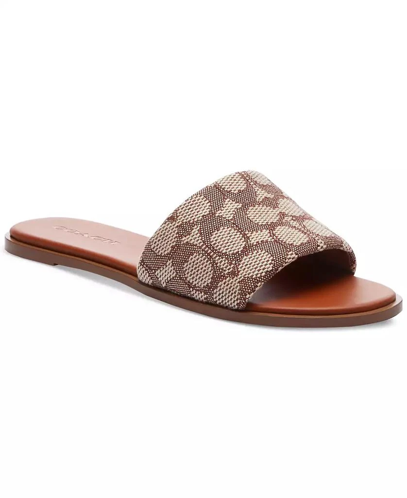 Coach Holly Signature Jacquard Slip-On Slides 1