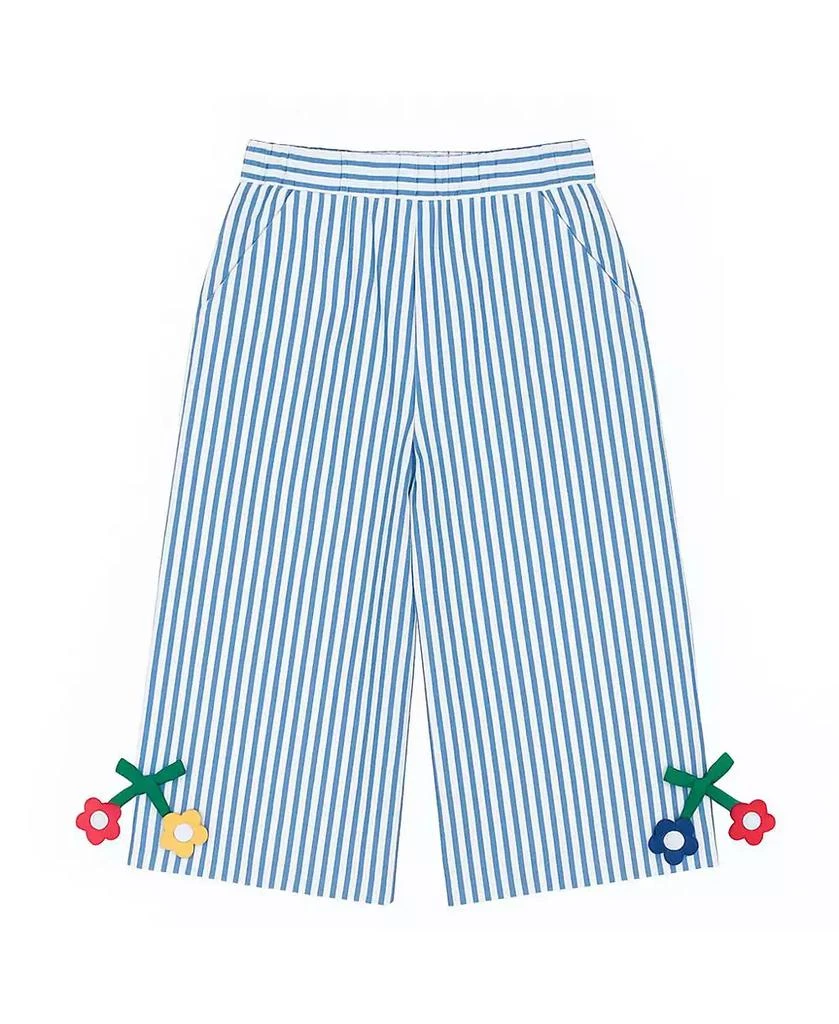 Florence Eiseman Little Girls Seersucker Pants With Flowers