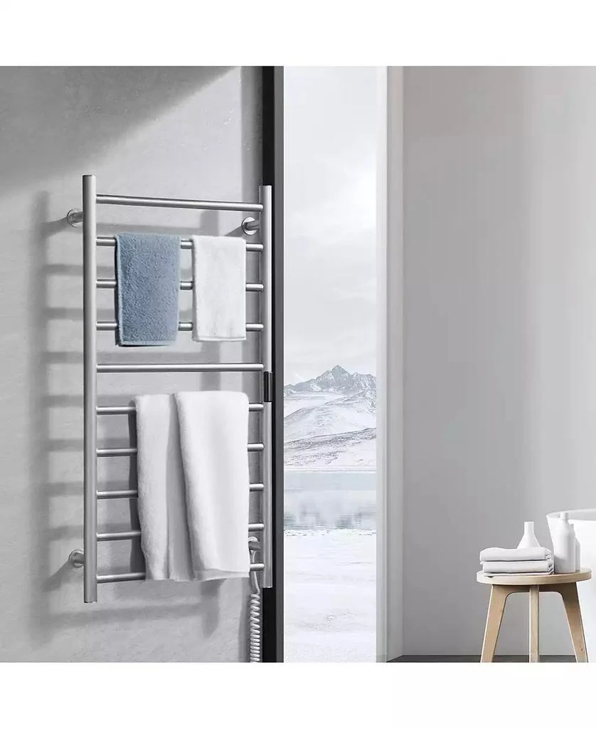 Ecooso 10 Bars Towel Warmer Rack, Wall Mounted Heated Towel Rack for Bathroom 2